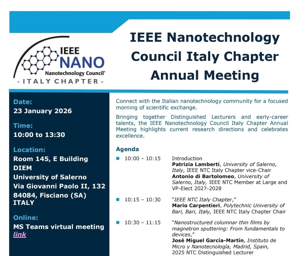 IEEE Nanotechnology Council Italy Chapter Annual Meeting